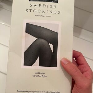 Black Doris Dots Tights